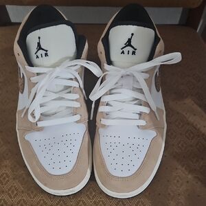 Air Jordan 1 Tan And White Lows